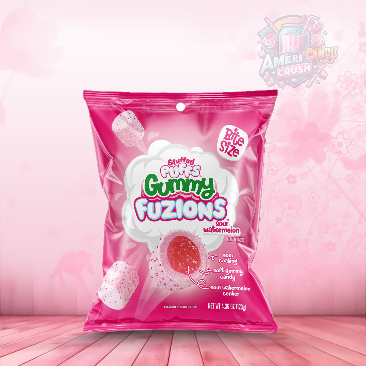 Stuffed Puffs Gummy Fuzion Sour Watermelon USA 123g