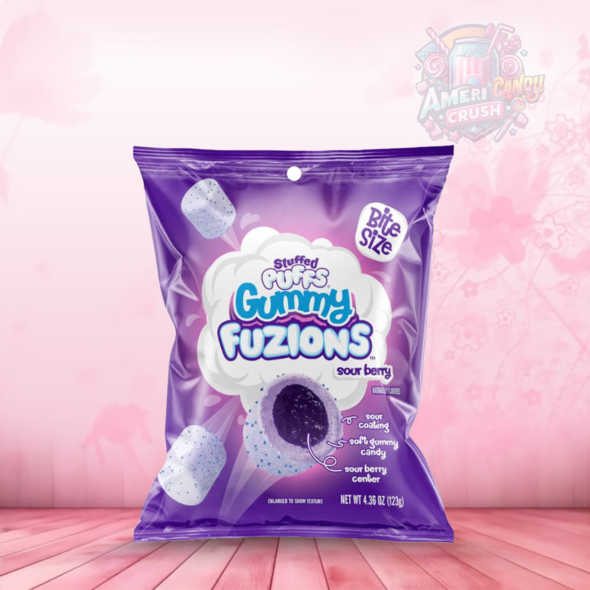 Stuffed Puffs Gummy Fuzions Sour Mixed Berry 120g