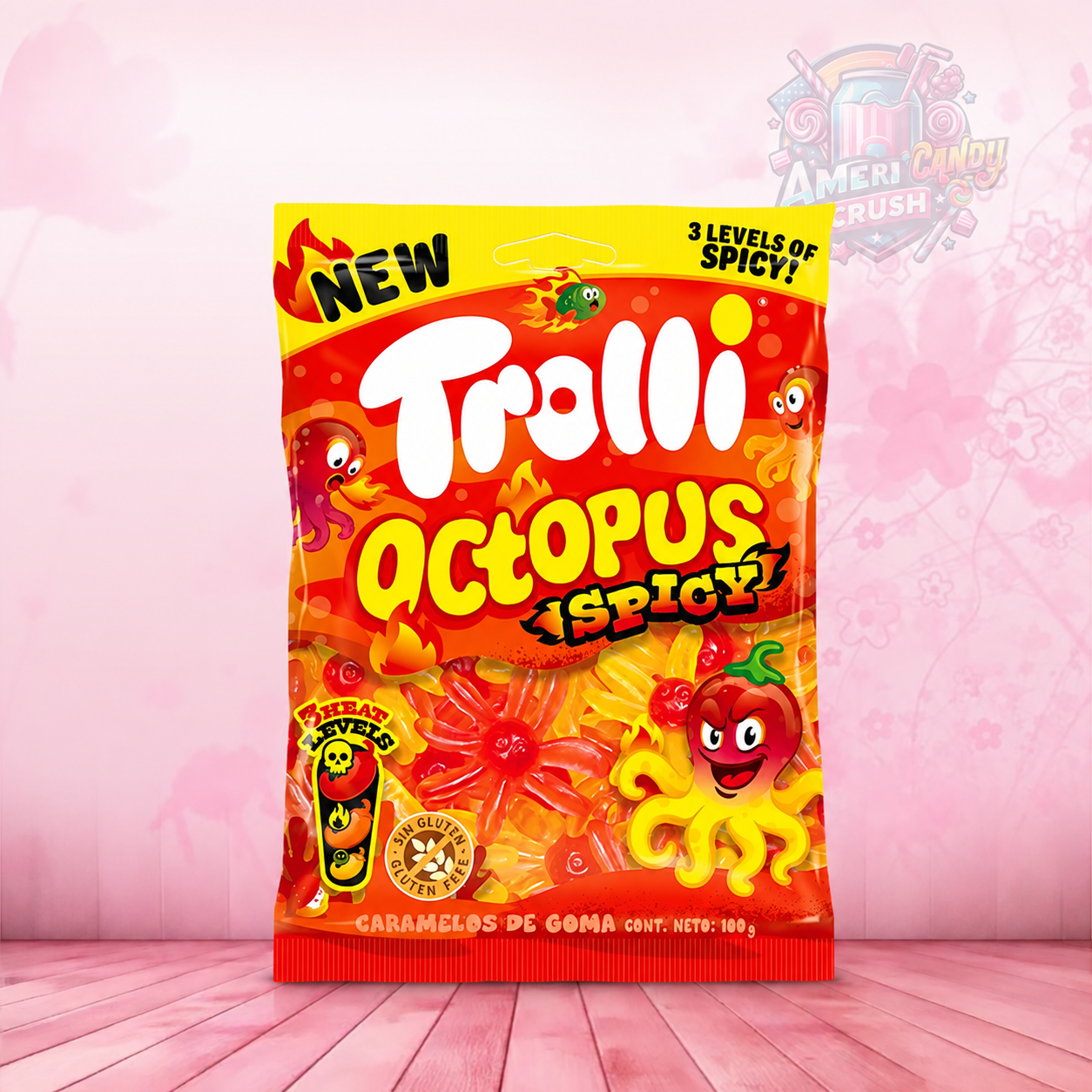 Trolli Spicy Octopus Peg Bags 100g