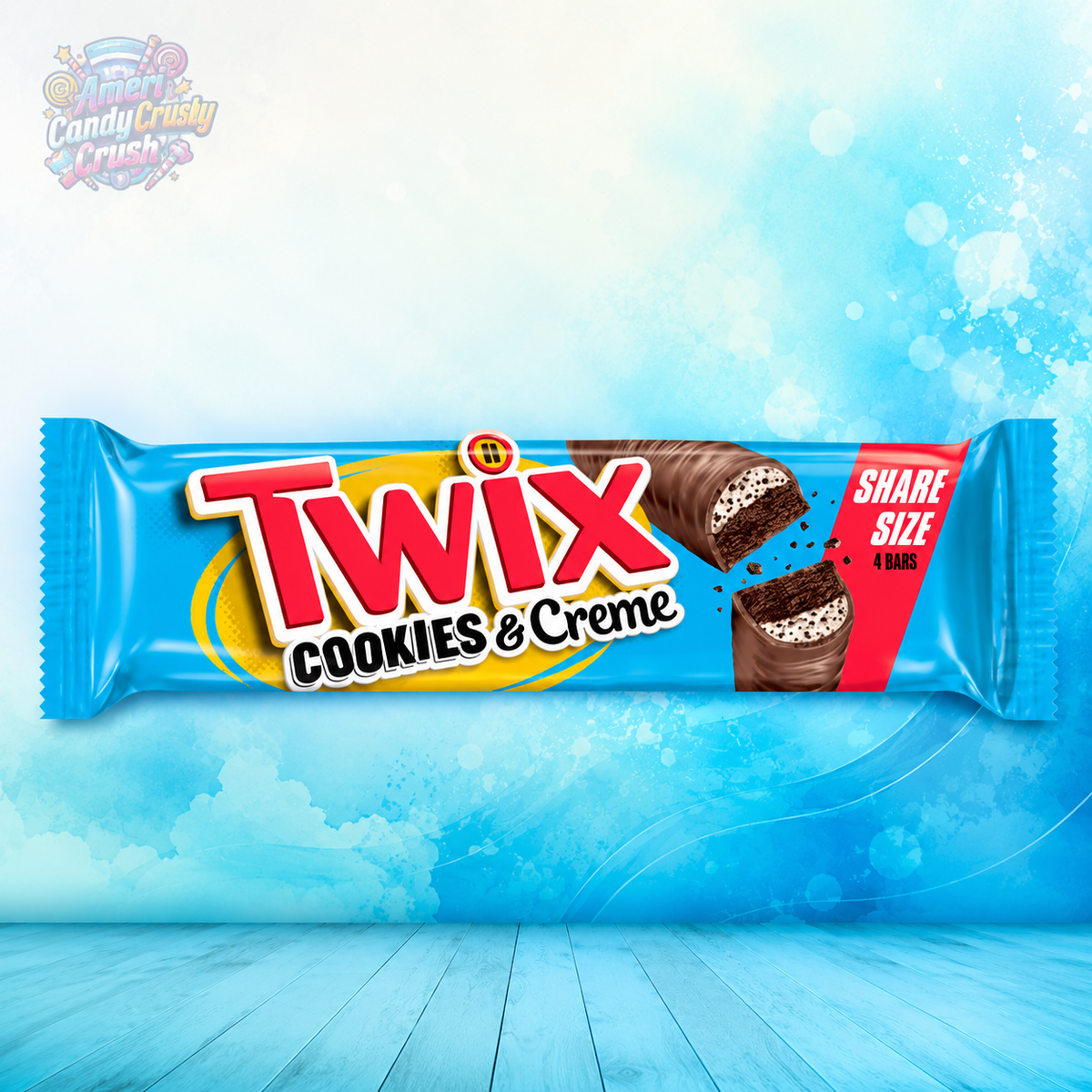 TWIX Cookies & Creme Sharing Size Candy Bar 77g Americandy