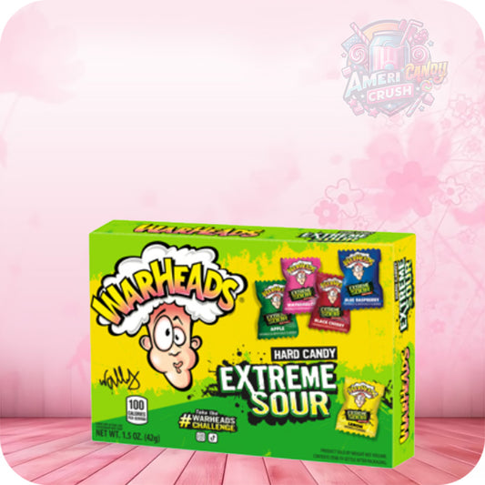 Warheads Extreme Sour Hard Candy 1.5oz Theatre Box Snack Sweet