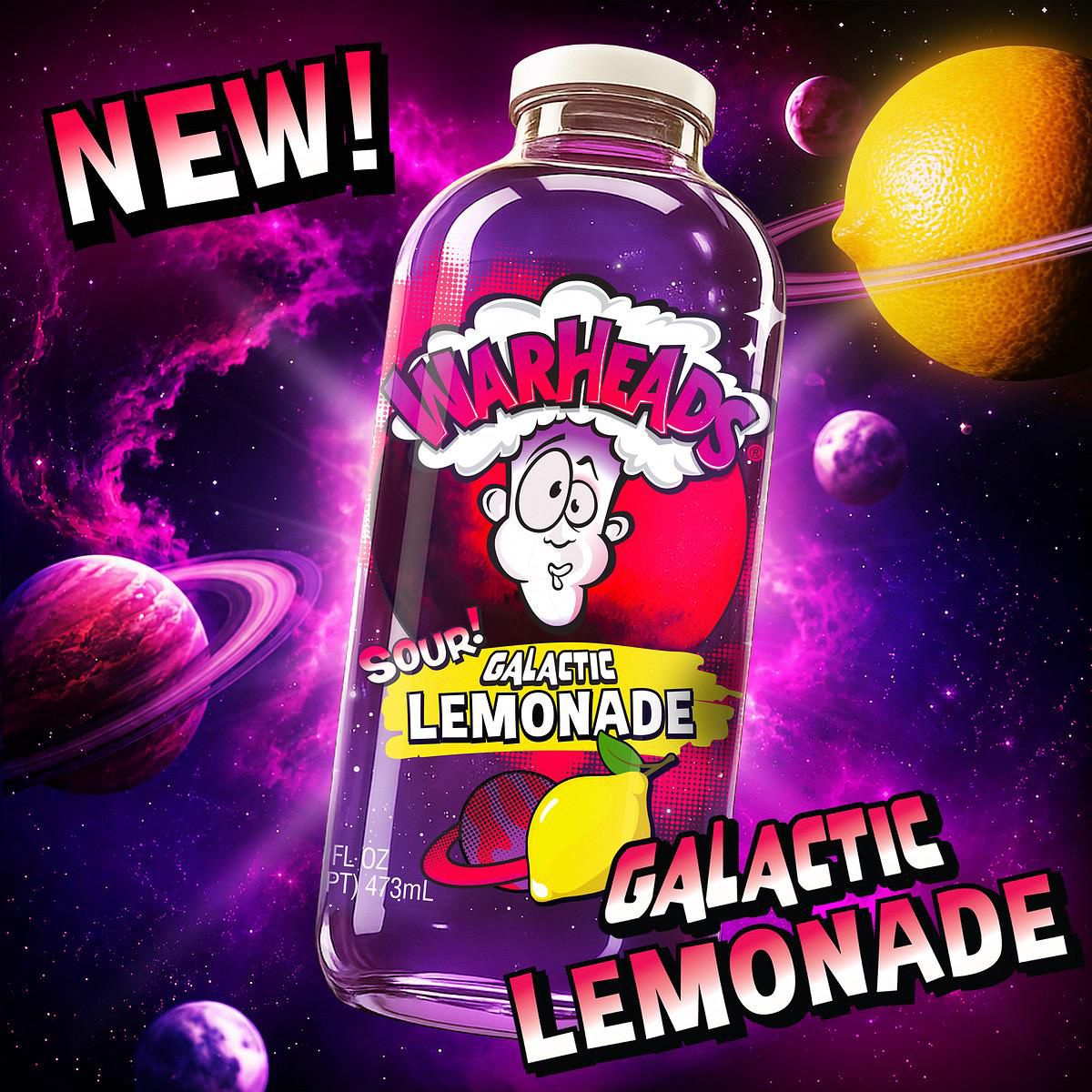 Warheads Sour Galactic Lemonade 16oz (473ml)