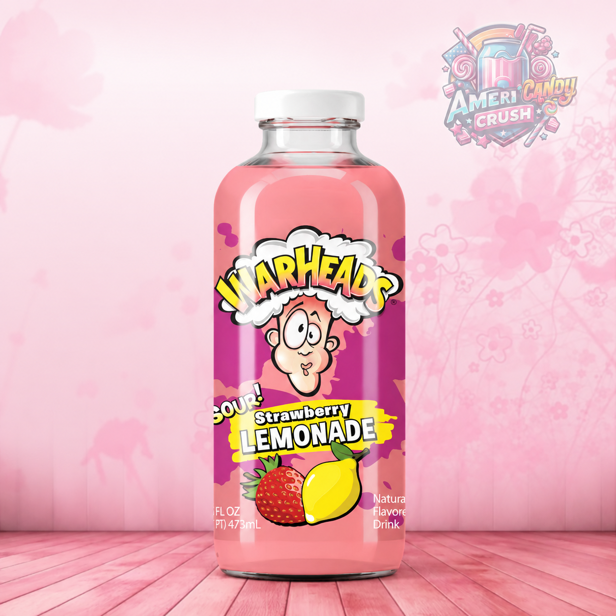 Warheads Sour Strawberry Lemonade 16oz (473ml)