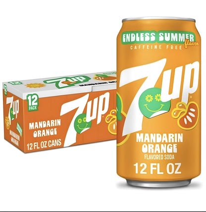 7UP Mandarin Orange Endless Summer Limited Edition Soda 355ml